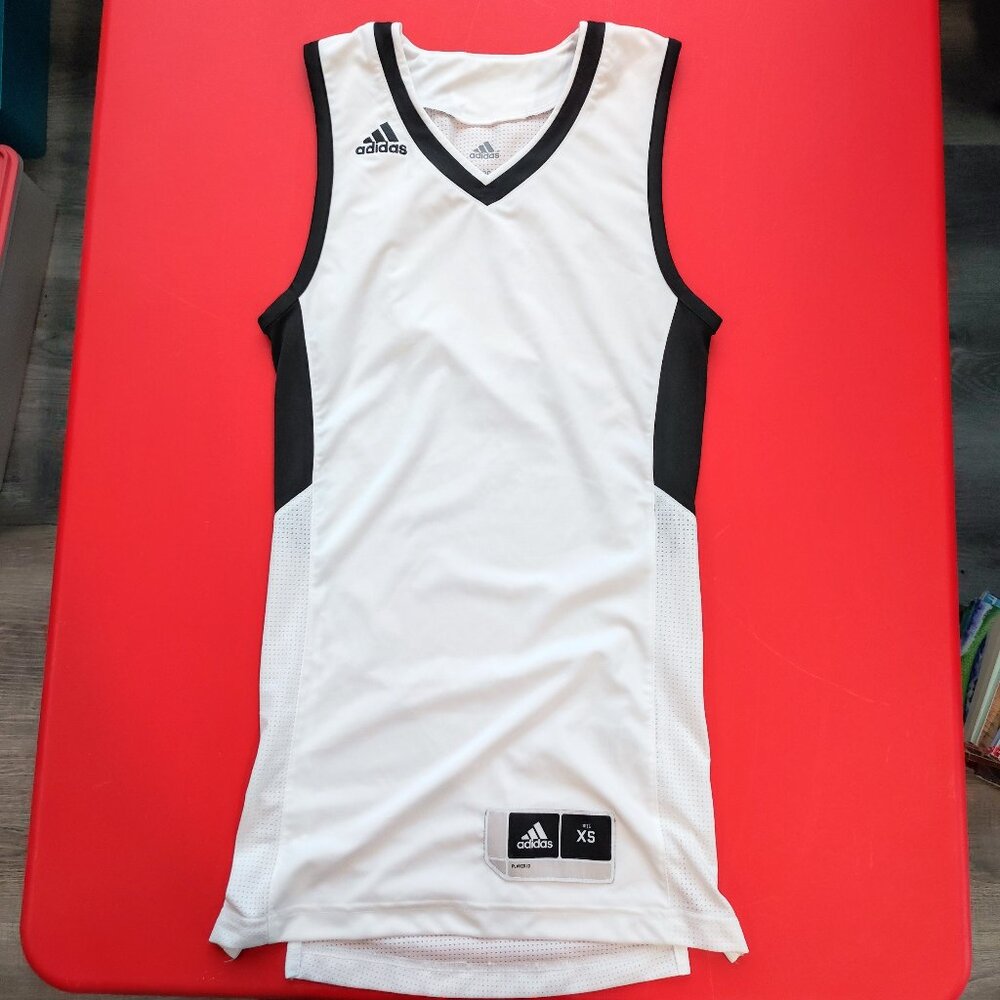 Adidas Team Jersey Tank Top white black men's size XS